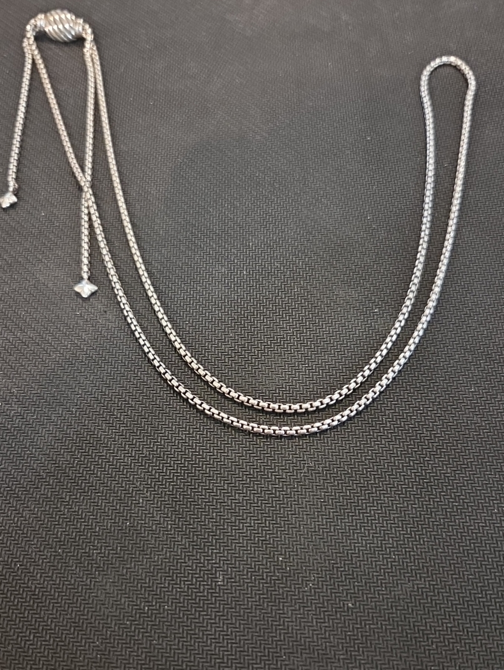 David Yurman Silver Box Link Necklace - Picture 4 of 4